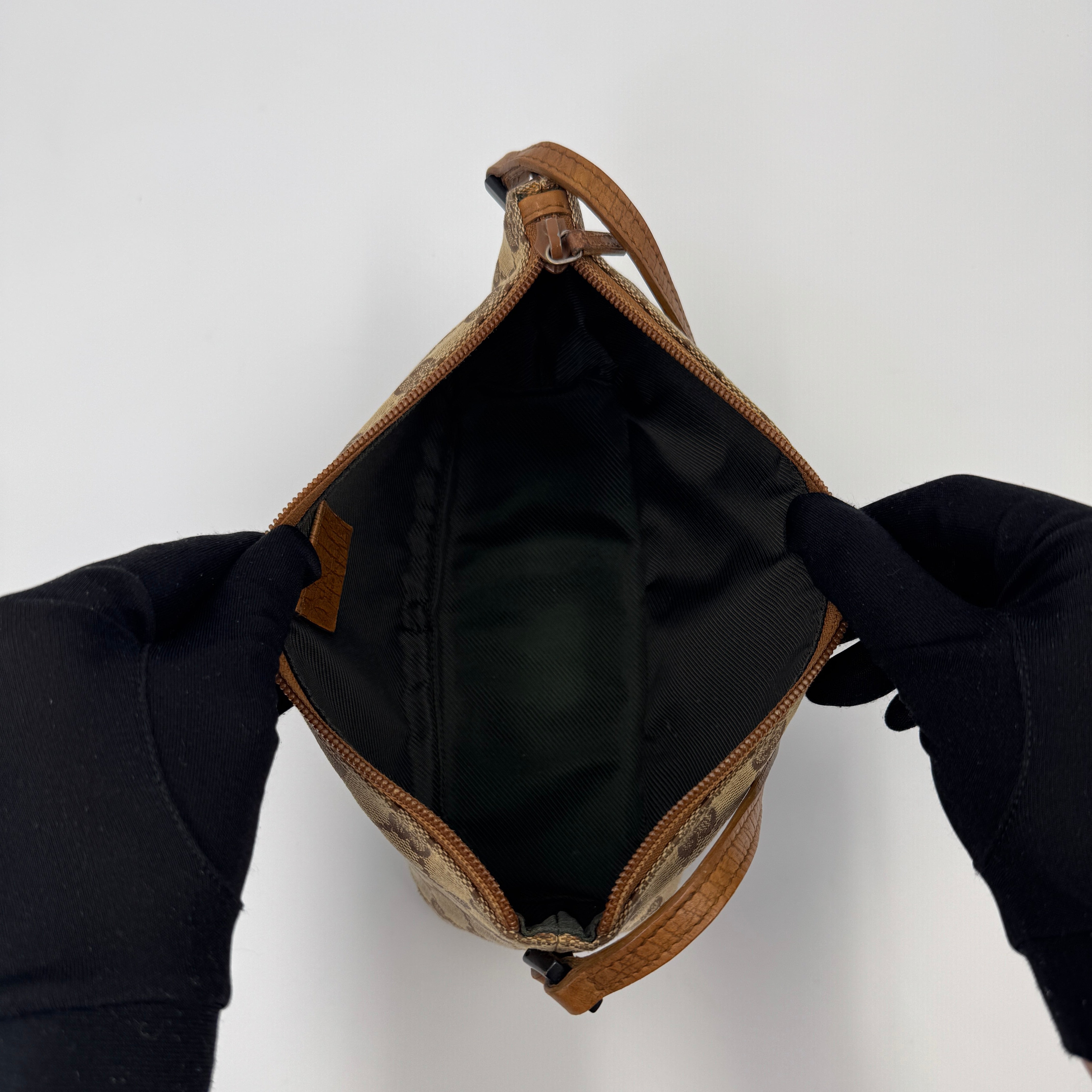 Gucci Monogram Mini Pochette Brown