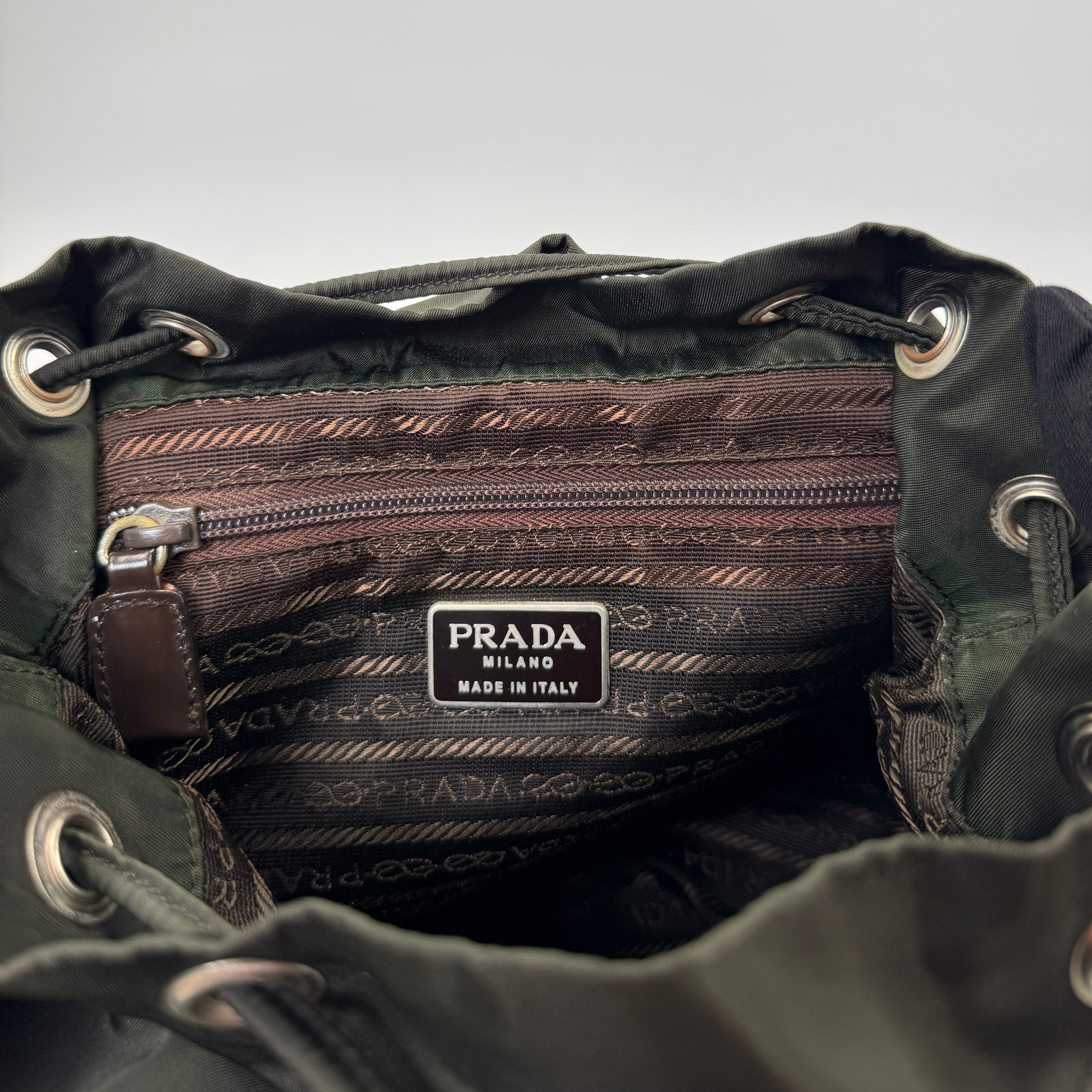 Prada Nylon Backpack Green 18