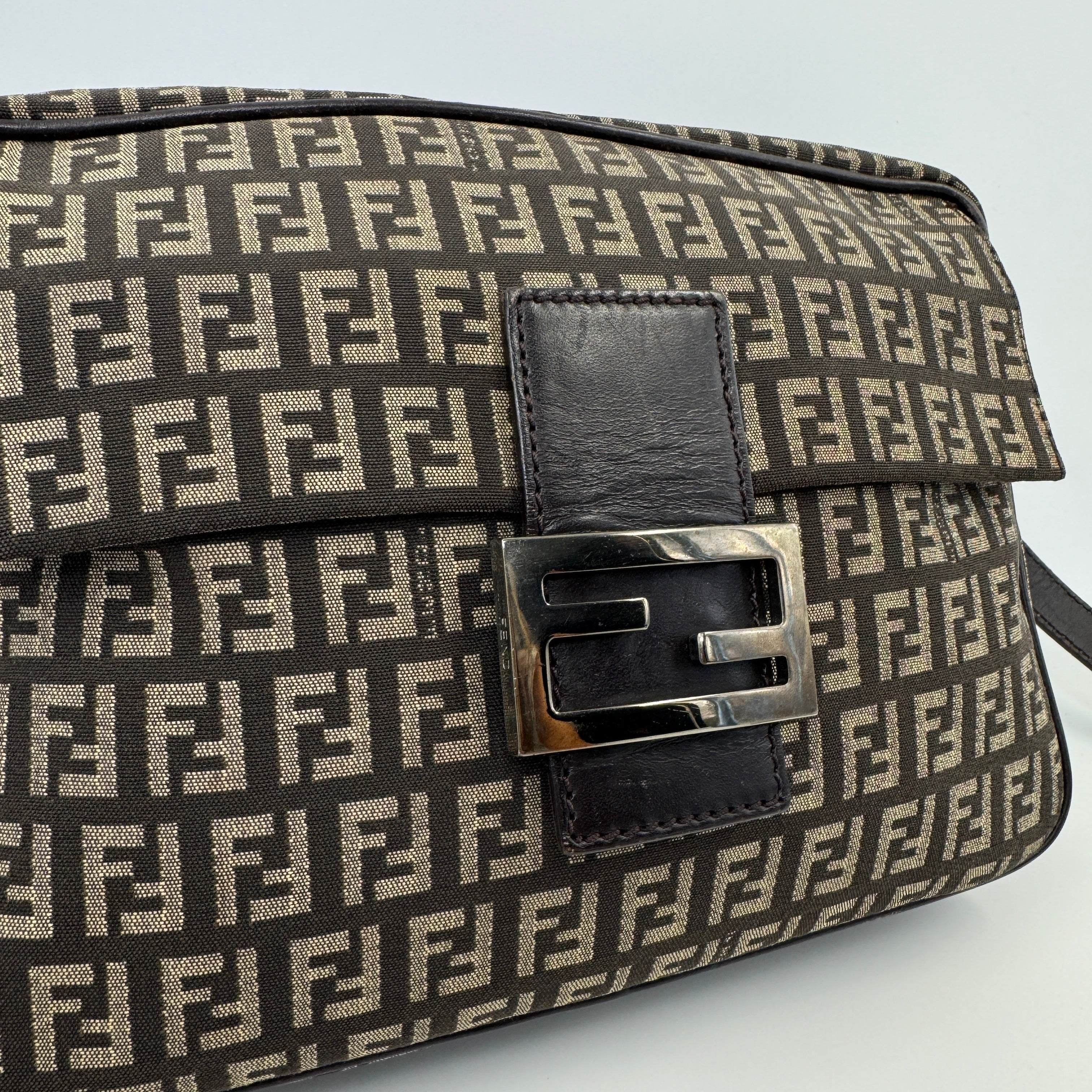 Fendi Zucchino Crossbody Brown