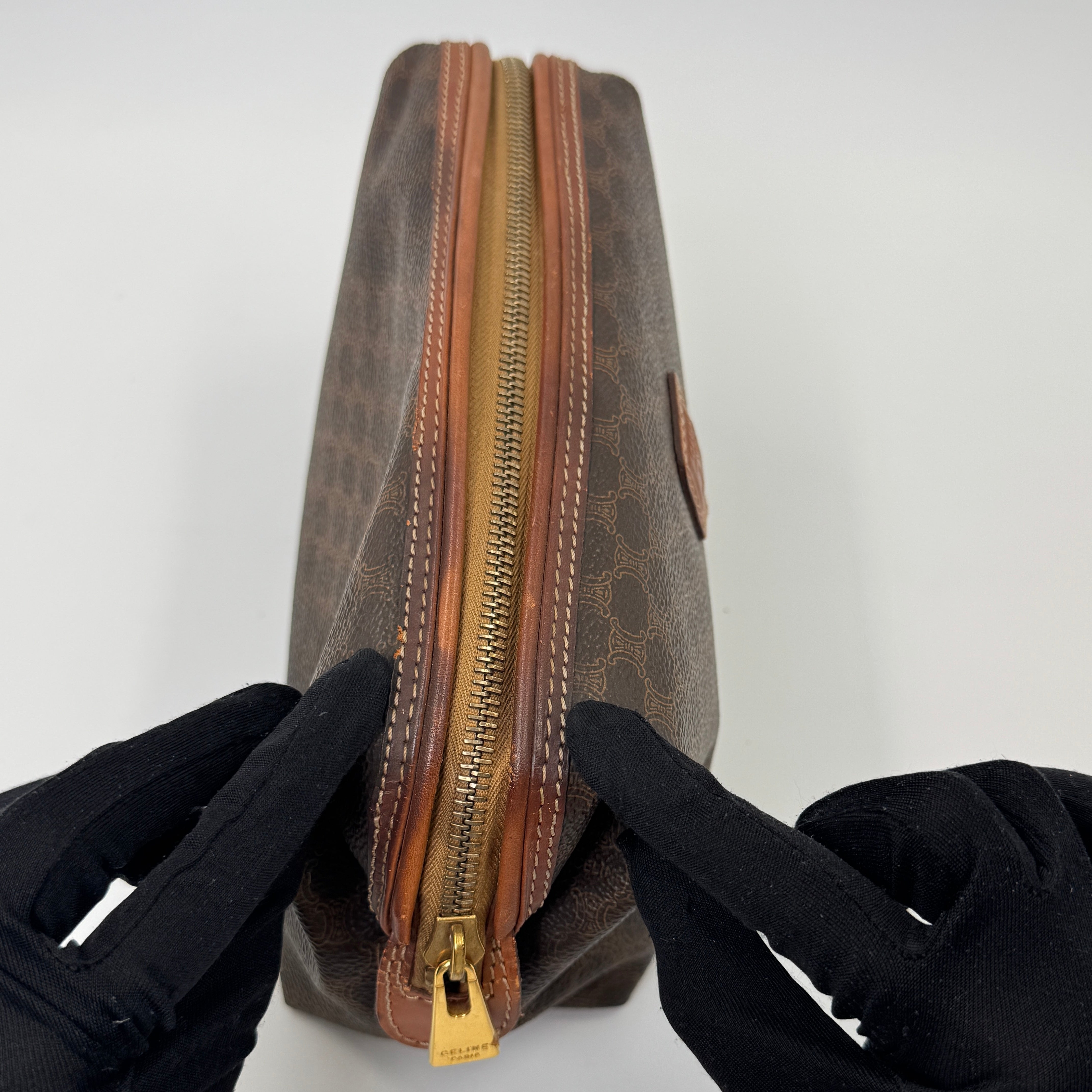 Céline Toiletry Pouch Brown