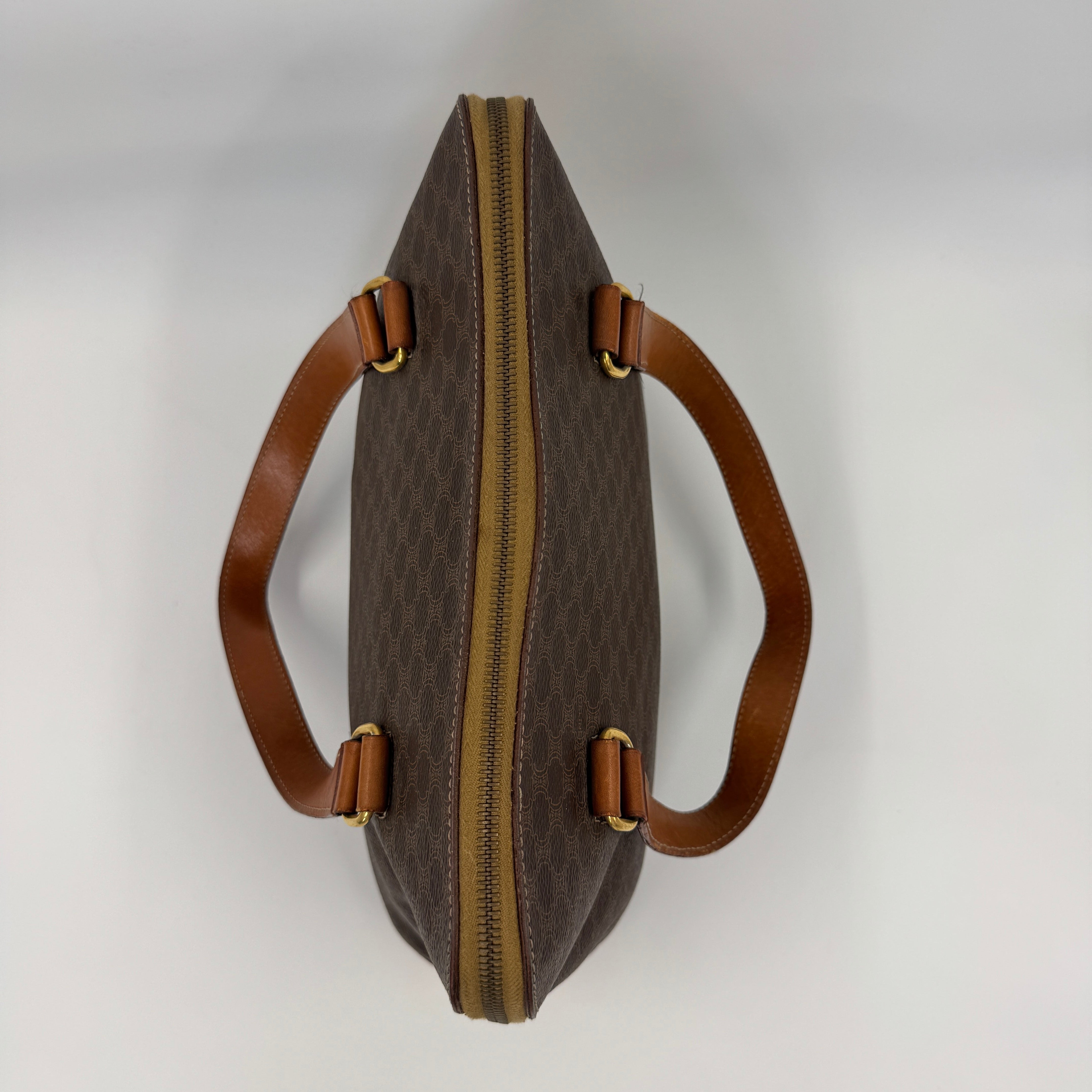 Céline Hand Bag Gold Logo Zipper