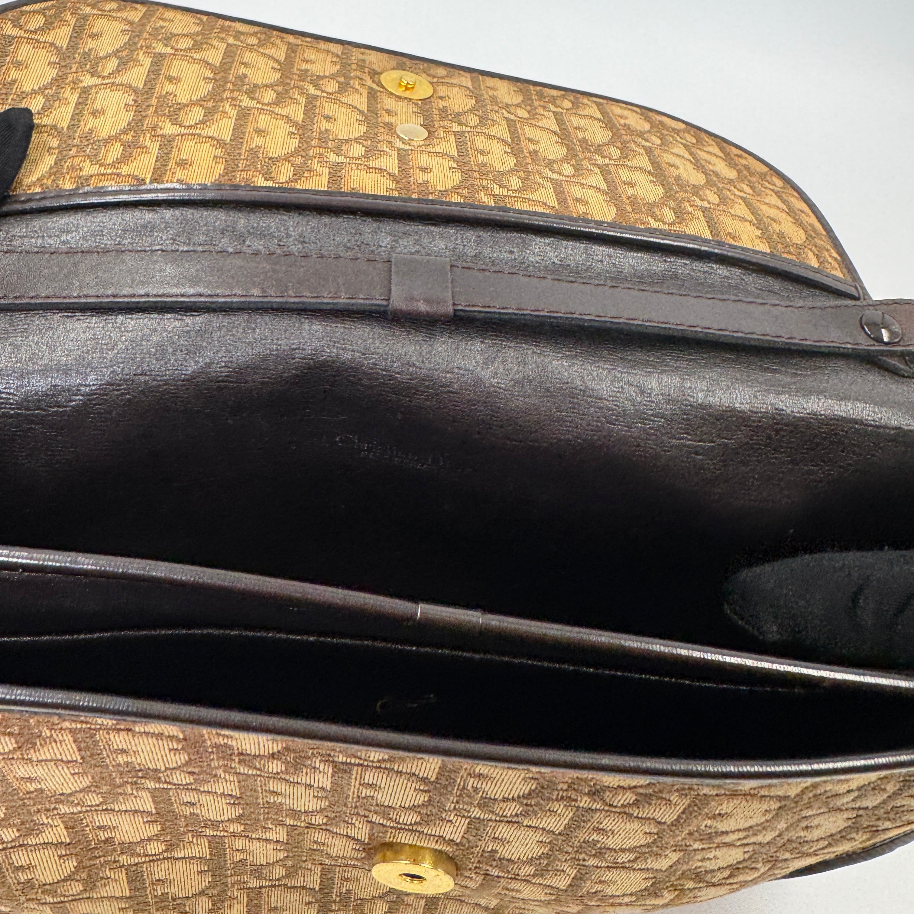 Dior Vintage Shoulder Bag Brown 14
