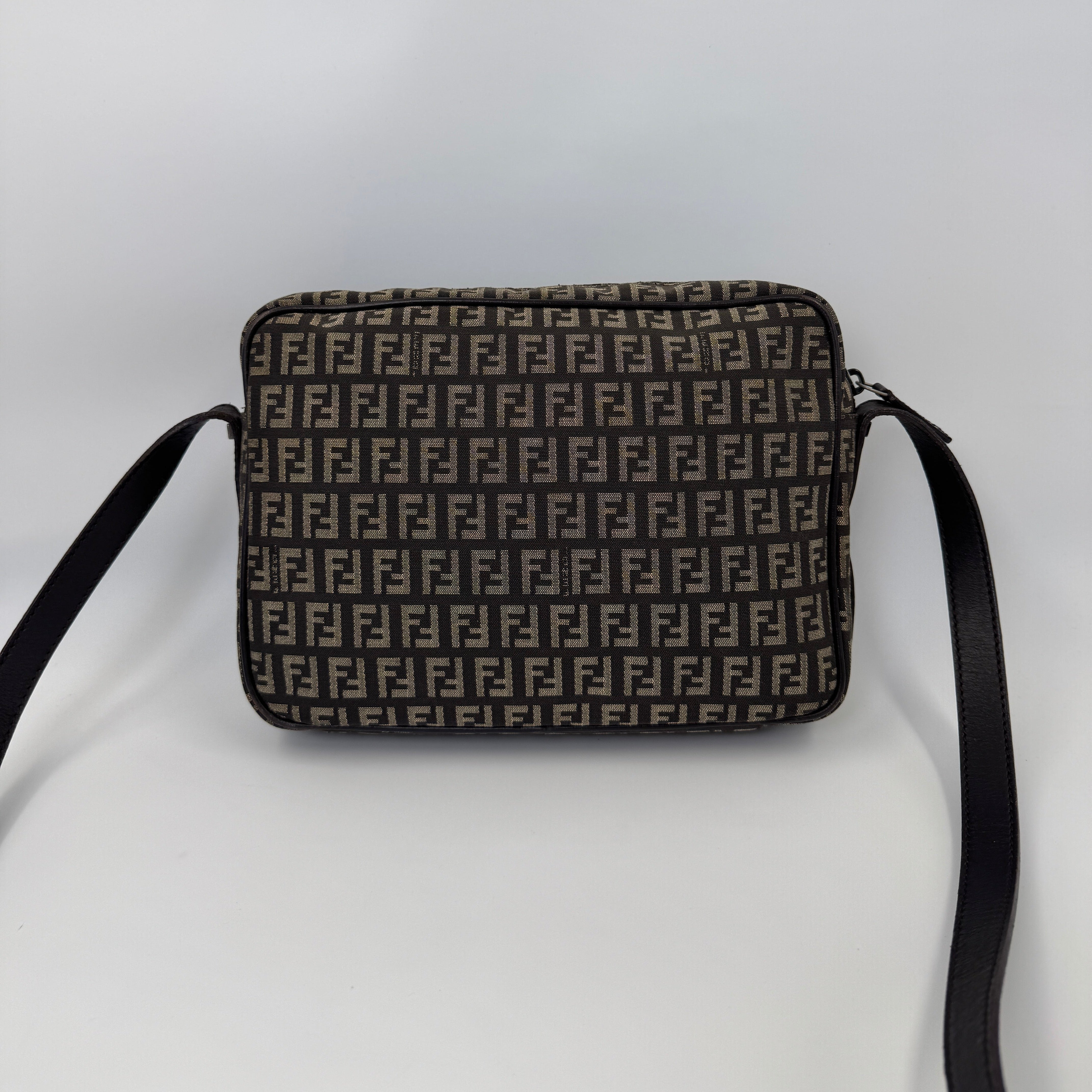 Fendi Zucchino Crossbody Brown