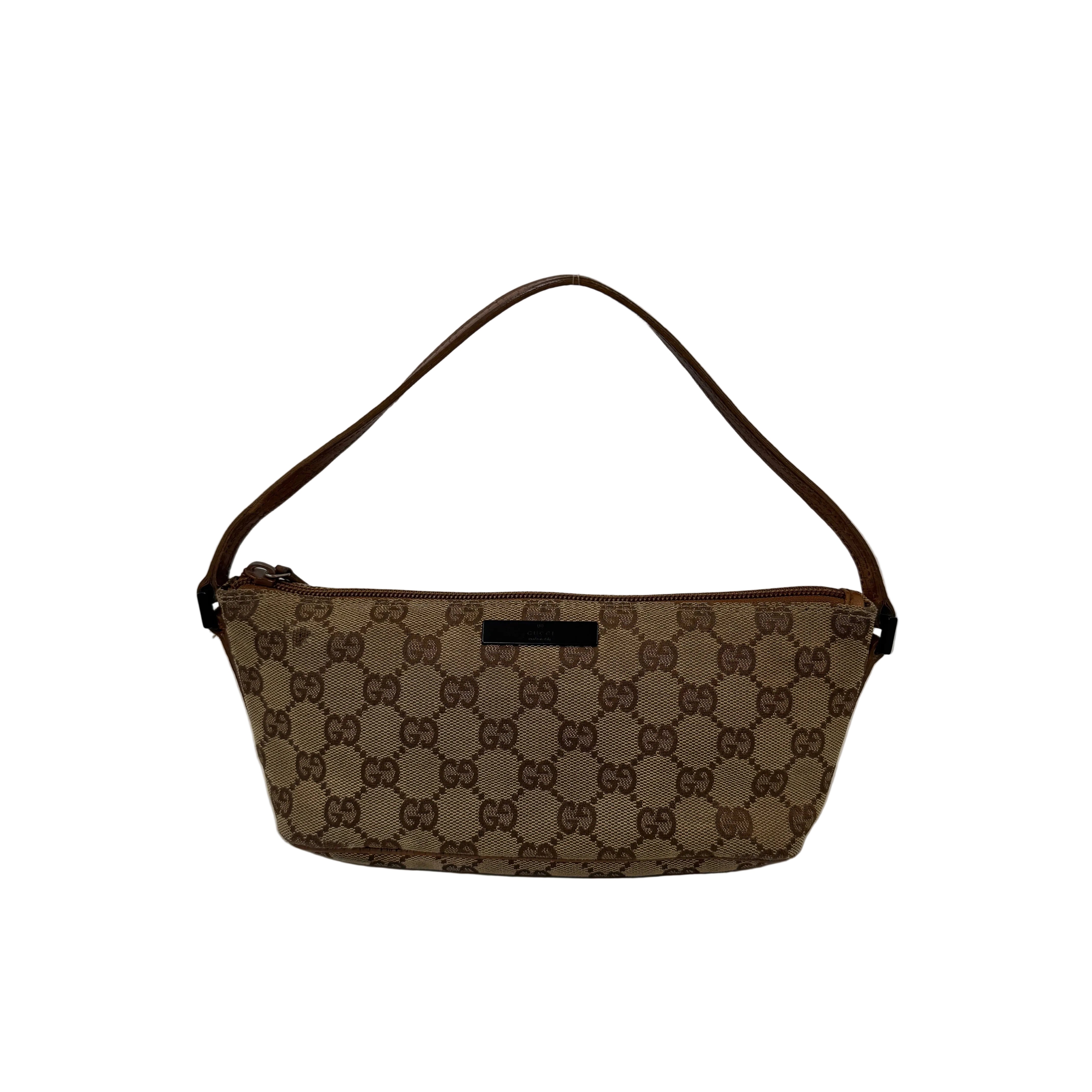 Gucci Monogram Mini Pochette Brown