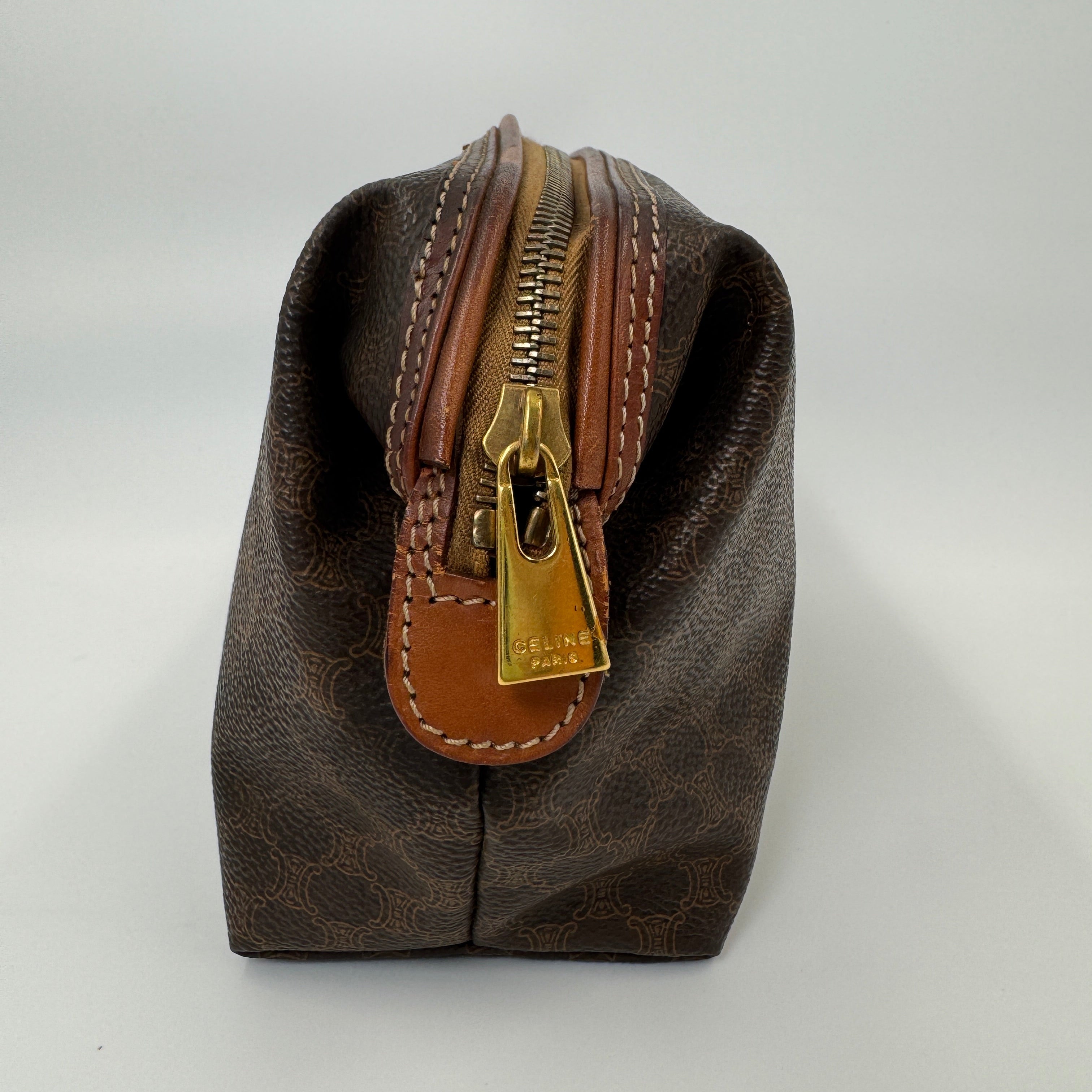 Céline Toiletry Pouch Brown